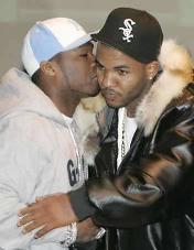50 Cent and The Game at their March 2005 press conference