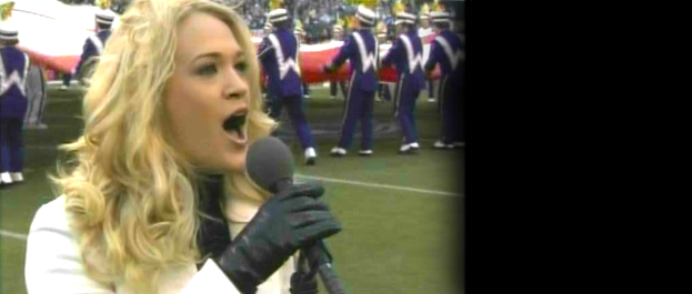 Carrie Underwood singing the national anthem
